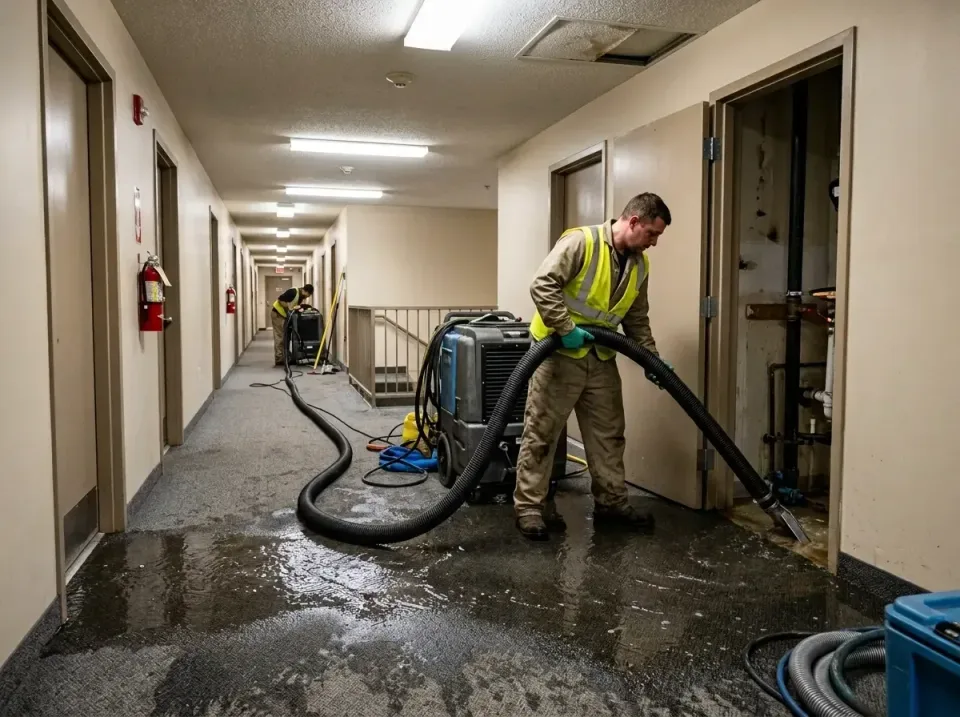 multi-unit-apartment-hallway-f-005 — frequently asked questions, Emergency Burst Pipe Water Extraction & Removal in Lake Mil…